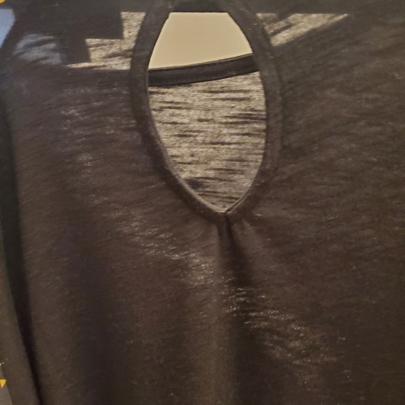 Modcloth Halloween Jack o lantern sheer sleeved top  🎃 - Picture 4 of 5